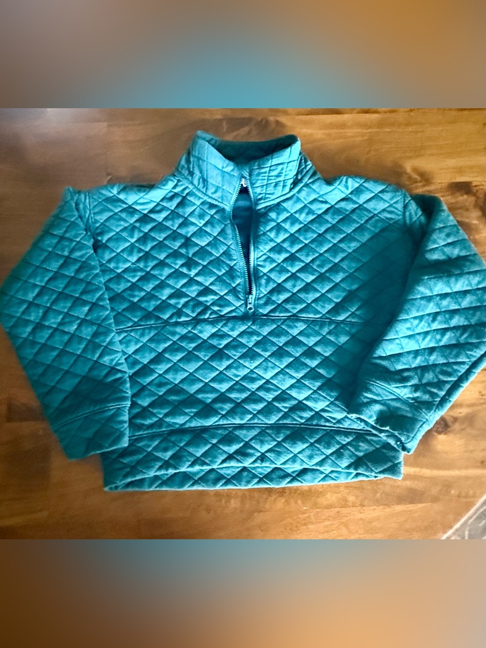 DSG Kids Quilted Half-Zip Jacket - Teal Blue